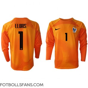 Frankrike Hugo Lloris #1 Målvakt Replika Hemmatröja VM 2022 Långärmad